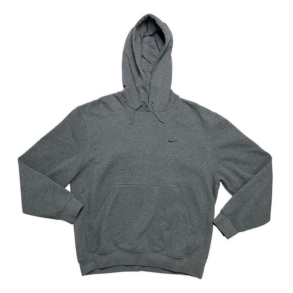 Vintage RARE 2000’s NIKE Gray Small Embroidered Swoosh Logo Pullover Sweater - M - Picture 1 of 5